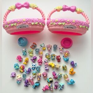 Hatchimals CollEGGtibles Flower Baskets, many figures and some BONUS pieces